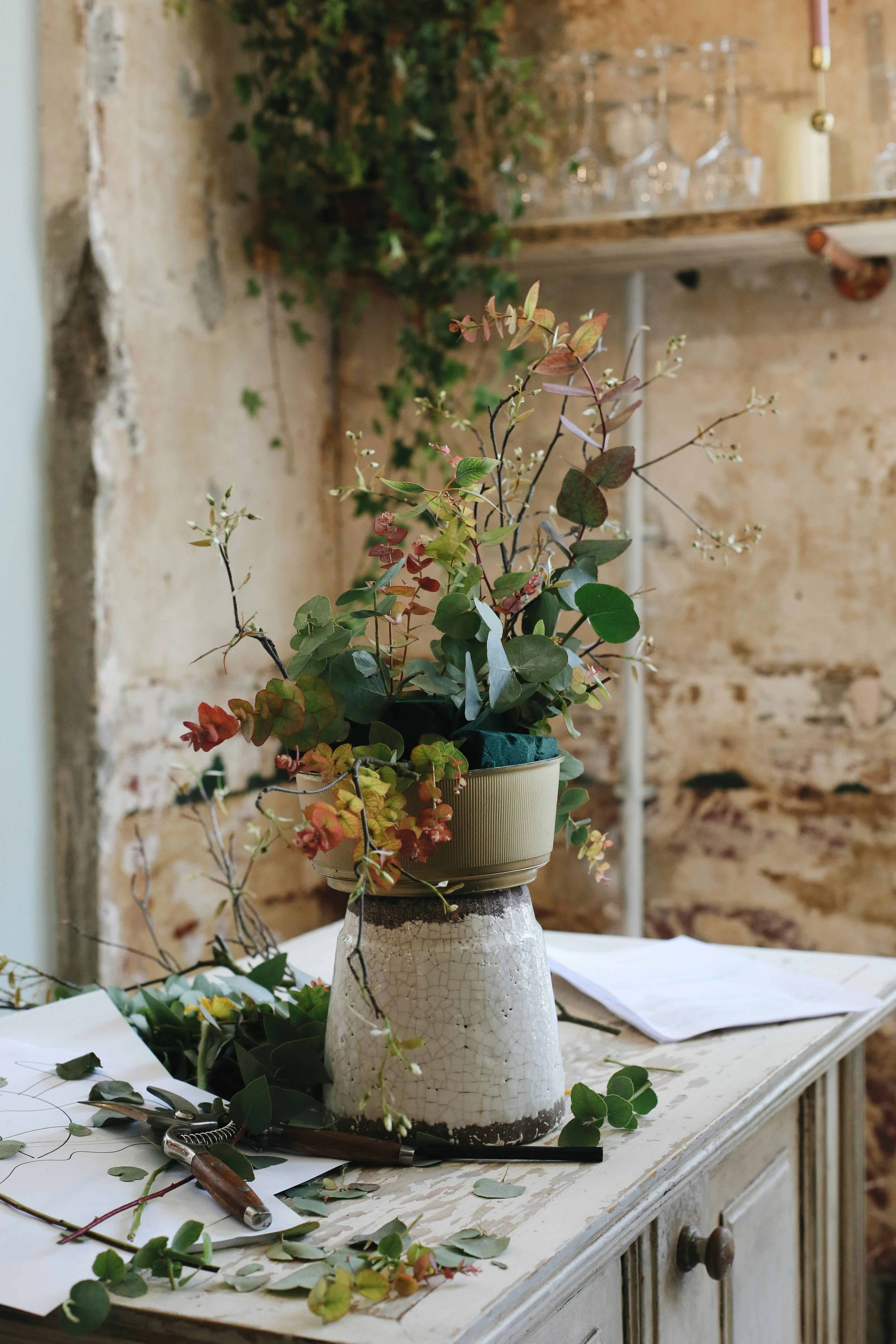 Bukett med blandade blommor